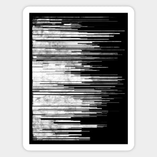 White Noise - Glitch Art - Audio Sound Wave Abstract Magnet